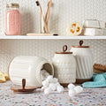 On the Counter 3PC Ziggy Canisters With Acacia Wood Lid