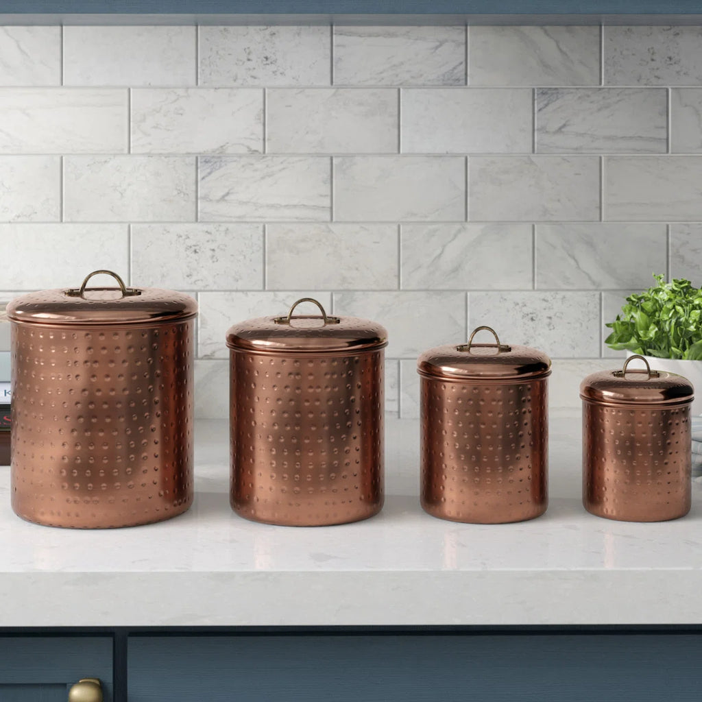 Set Of 4 Canisters Metal Canister - Set of 4