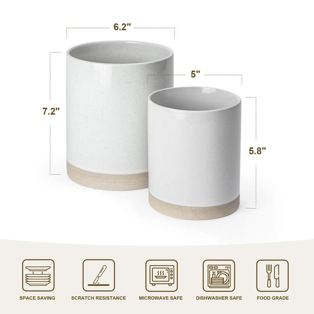 Stoneware Utensil Crock (Set of 2)