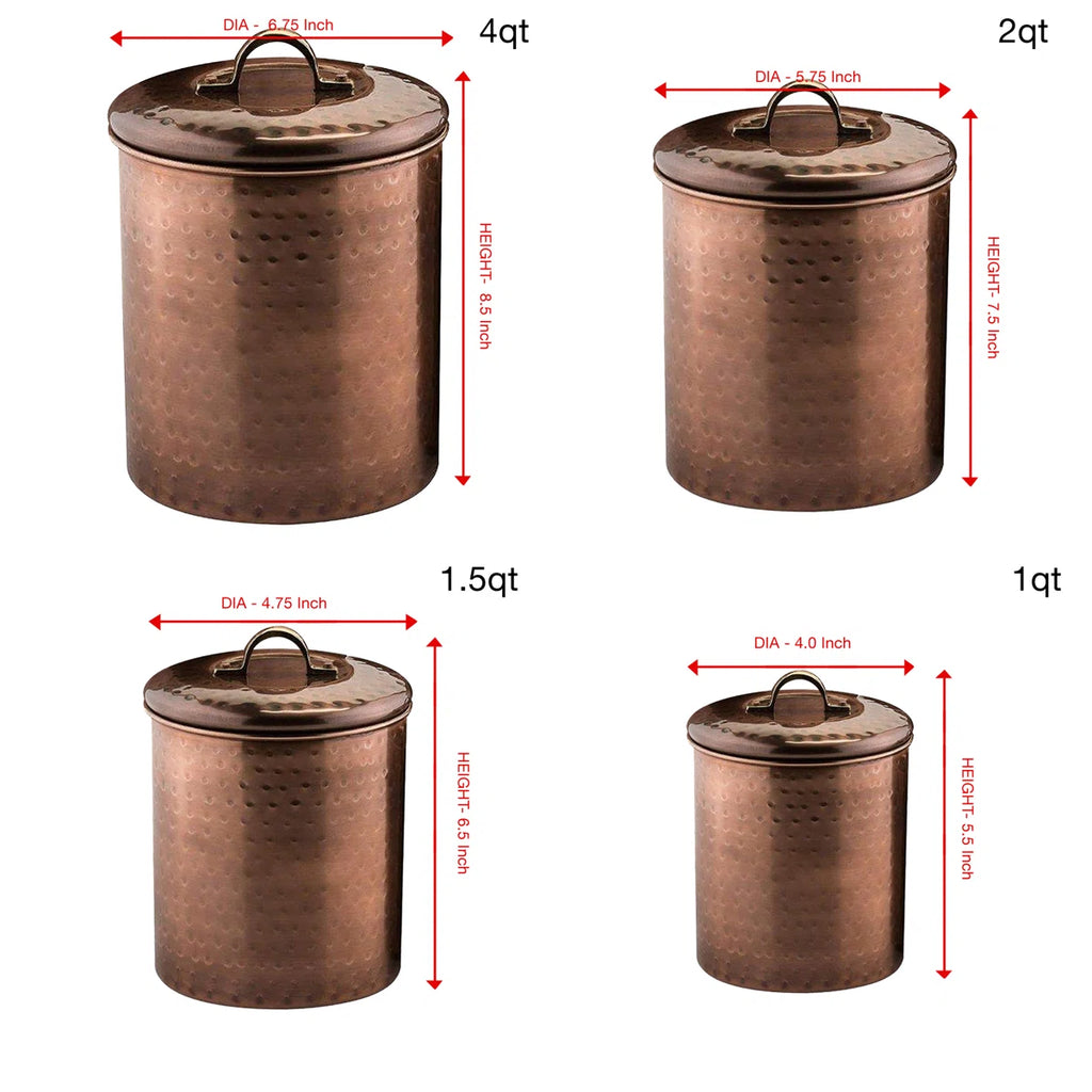 Set Of 4 Canisters Metal Canister - Set of 4