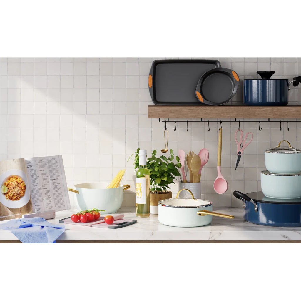 White Serveware 8 Piece Cooking Utensil Set with Utensil Crock