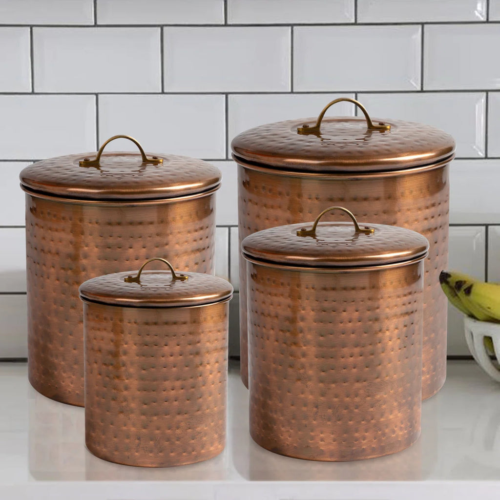 Set Of 4 Canisters Metal Canister - Set of 4