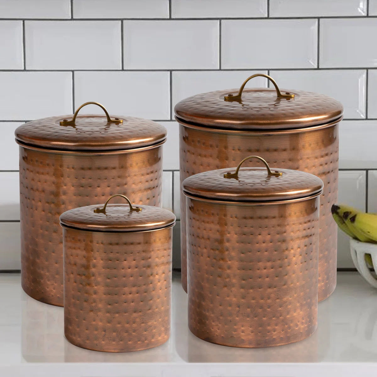 Set Of 4 Canisters Metal Canister - Set of 4